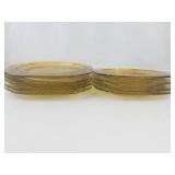 Federal Glass Madrid Amber Depression Glass Plates (Lot of 16)