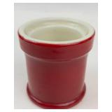Vintage Hall Pottery Red & White Kitchen Set (Lot of 5)