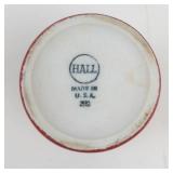 Vintage Hall Pottery Red & White Kitchen Set (Lot of 5)