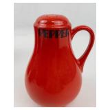 Vintage Hall Pottery Red & White Kitchen Set (Lot of 5)
