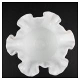 Milk Glass Hobnail Relish Dish & Vase