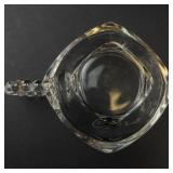 Clear Pressed Glass Tray and Cup Set (8 Trays, 8 Cups)