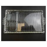 Glass Snack Tray and Cup Set (Lot of 8)