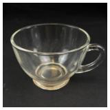 Glass Snack Tray and Cup Set (Lot of 8)