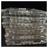Glass Snack Tray and Cup Set (Lot of 8)