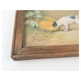 Annie Benson Muller Framed Print Child With Puppies
