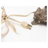 Set of 3 Cherub Angel Table Lamps With Pleated Shades