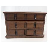Vintage Wood Musical Jewelry Box With Drawers