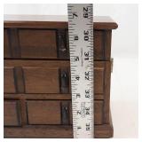 Vintage Wood Musical Jewelry Box With Drawers