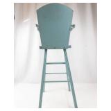 Vintage Wooden Doll High Chair With Doll