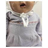 Vintage Wooden Doll High Chair With Doll