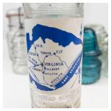 Vintage Blue & Clear Glass Insulators, Bottles & Ball Mason Jar Mixed Lot (Lot of 10)