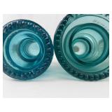 Vintage Blue & Clear Glass Insulators, Bottles & Ball Mason Jar Mixed Lot (Lot of 10)
