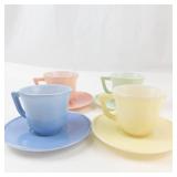 Vintage Hazel Atlas Little Hostess Platonite Milk Glass Tea Set (Lot of 14)