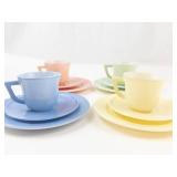 Vintage Hazel Atlas Little Hostess Platonite Milk Glass Tea Set (Lot of 14)