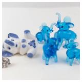 Mixed Elephant Figurines Glass & Metal (Lot of 10)