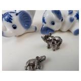 Mixed Elephant Figurines Glass & Metal (Lot of 10)
