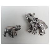 Mixed Elephant Figurines Glass & Metal (Lot of 10)