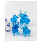 Mixed Elephant Figurines Glass & Metal (Lot of 10)