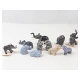 Miniature Ceramic Elephant Figurines (Lot of 11)