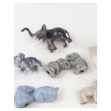 Miniature Ceramic Elephant Figurines (Lot of 11)