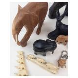 Carved Elephant Figurine Assortment