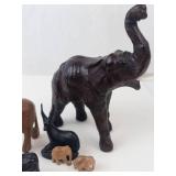 Carved Elephant Figurine Assortment