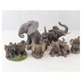 Porcelain Elephant Figurines Mixed Lot (Lot of 7)