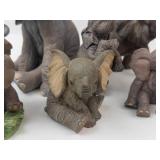Porcelain Elephant Figurines Mixed Lot (Lot of 7)