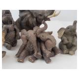 Porcelain Elephant Figurines Mixed Lot (Lot of 7)