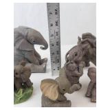 Porcelain Elephant Figurines Mixed Lot (Lot of 7)