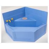 Vintage Ideal Young Decorator Blue Plastic Dollhouse Furniture Set (Lot of 5)