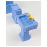 Vintage Ideal Young Decorator Blue Plastic Dollhouse Furniture Set (Lot of 5)