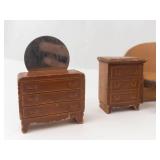 Vintage Wooden Dollhouse Furniture Set (Lot of 8)
