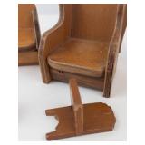 Vintage Wooden Dollhouse Furniture Set (Lot of 8)
