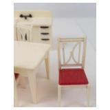 Vintage Renwal Plastic Dollhouse Kitchen Set With Table & Chairs