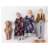 Vintage Mixed Lot of 13 Miniature Dolls
