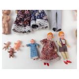 Vintage Mixed Lot of 13 Miniature Dolls