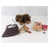 Yakity-Yak Talking Teeth, Applause Bear, Leather Purse & Elephant Mixed Lot