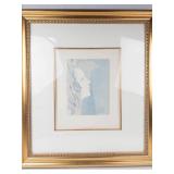 Salvador Dal the Highest Beauty of Beatrice Framed Woodcut Print