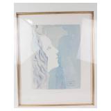 Salvador Dal the Highest Beauty of Beatrice Framed Woodcut Print