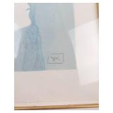 Salvador Dal the Highest Beauty of Beatrice Framed Woodcut Print