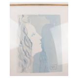 Salvador Dal the Highest Beauty of Beatrice Framed Woodcut Print