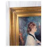 Vintage Renoir Woman at the Piano Framed Print