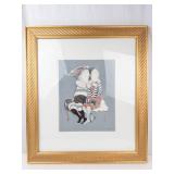 Graciela Rodo Boulanger Sisters With Cat Framed Lithograph