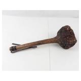 Carved Wooden Club With Weighted Head