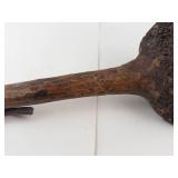 Carved Wooden Club With Weighted Head