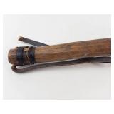 Carved Wooden Club With Weighted Head