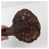 Carved Wooden Club With Weighted Head