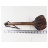 Carved Wooden Club With Weighted Head